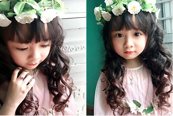 Em bé sở hữu mái tóc xoăn bồng bềnh dân mạng vừa nhìn đã gọi là siêu phẩm  muốn sinh ngay 1 cô công chúa  Netizen  Việt Giải Trí