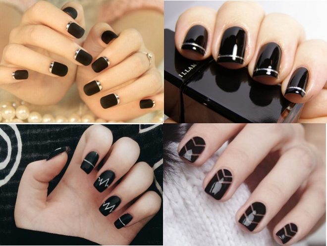 4 kiểu nail đen sạm kẻ